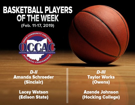 OCCAC Basketball Players of the Week for Feb. 11-17