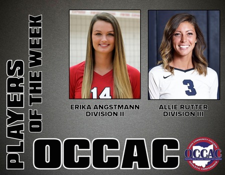 OCCAC Names Niciu & Rutter as Volleyball Players of the Week