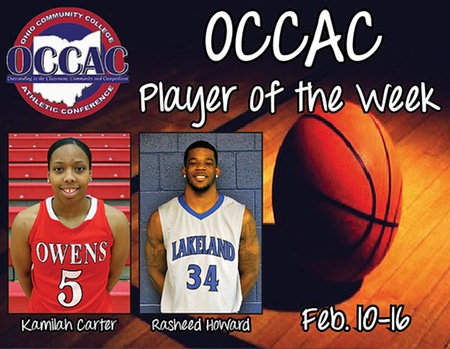 Howard, Carter Earn OCCAC Player of the Week Honors