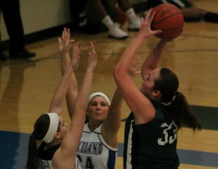 Samantha Paratore had a team-high 17 points and 10 rebounds in a win over Lakeland. Photo by Nick Novy/Cincinnati State Sports Information